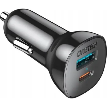 Nabíječka automobilová Choetech USB/Type-C QC 38W
