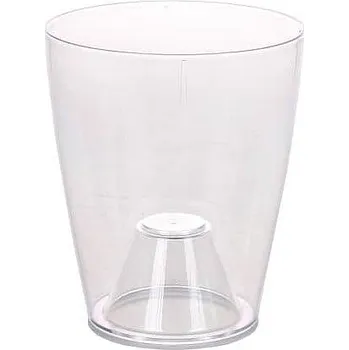 Květináč PLASTKON Ornella dekorativní květináč čirá Průměr: 11 cm