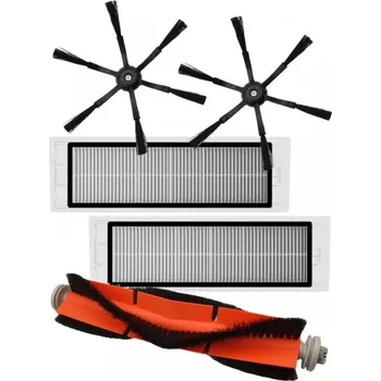 Sada příslušenství pro robotický vysavač Sada kartáčů a HEPA filtry k vysavači XIAOMI Roborock S6 a 6R kartáčky černé 5ks