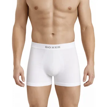 Boxerky Axirya - Bezešvé pánské elastické BOXERKY Supplex - bílá/S/M