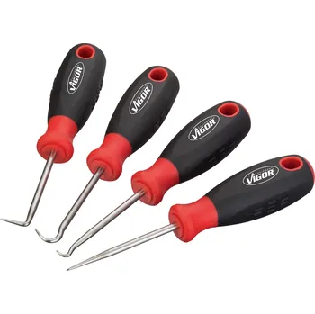 Sada nářadí VIGOR V4663, Sada mini háků | 4 ks nářadí, rozměry 130 mm