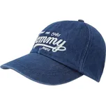 Tommy Jeans Kšiltovka modrá džínovina / offwhite