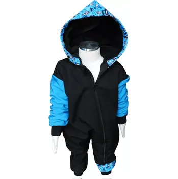 Kojenecká kombinéza Akce Chlapecká softshellová kombinéza s fleecem a hřejivou kapucí, Policie, vel. 98 (Dětská jarní / podzimní softshellová kombinéza pro děti – teplo, pohodlí a volnost pohybu)