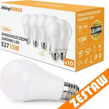 Žárovka SADA 10x LED žárovka E27 A60 15W 1200lm 3000K - teplá bílá