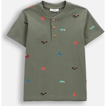 Dětská móda Dětské bavlněné tričko Coccodrillo WC6143208FBK zelená 91X, vel. 104