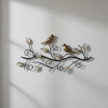 Gilde Kovová dekorace Ptáci, s pohledem na sebe 497800