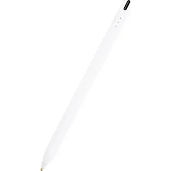 Techsuit - Stylus Pen (S3) - pro telefony a tablety, univerzální, aktivní, Type-C, rychlé nabíjení, 130mAh - bílý