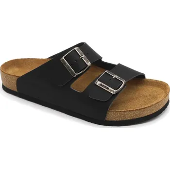 Dámská obuv Leon 4703 Pánské zdravotní anatomické korkové pantofle - černé Velikost: 42