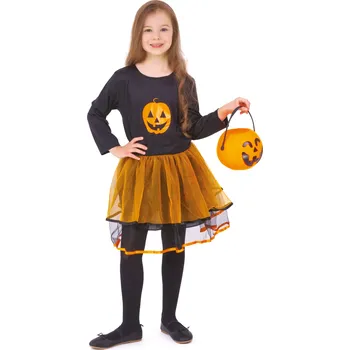 Karnevalový kostým Dětský halloweenský kostým dýně pro dívky, velikost M