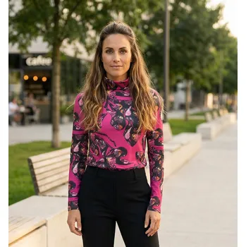 Dámské tričko Dámský rolák KIXMI RINA RŮŽOVÁ S