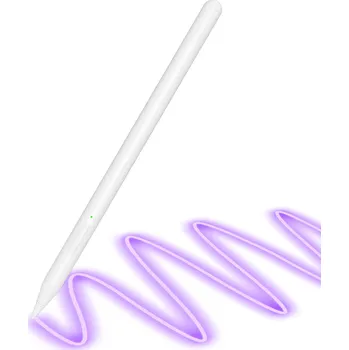Techsuit - Stylus Pen (V15) - pro iPad, aplikace Find My Pen, Bluetooth, Type-C, odmítnutí dlaně, citlivost na náklon, 130mAh - bílý