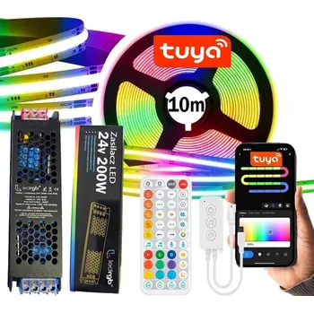 LED páska LED Páska 10m COB NEON RGBIC WIFI TUYA APLIKACE DÁLKOVÝ OVLADAČ SADA NAPÁJECÍ ZDROJ 24V