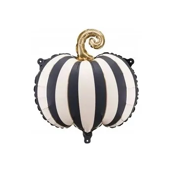 Balónek Fóliový balónek "Dýně", krémovo-černý, PartyDeco, 21", SHP