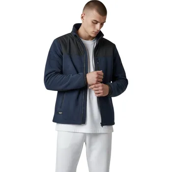 Pánská větrovka Pánská jarní fleecová bunda TEMSTER Barva: Modrá, Velikost: 4XL