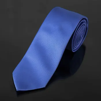 Kravata Kravata pánská AMJ, šikmý proužkovaný vzor KU0017, sytě modrá