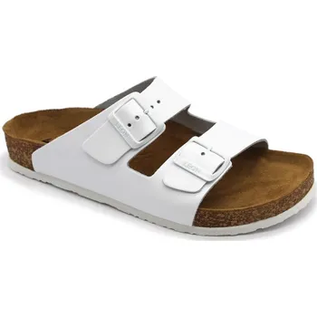 Dámská zdravotní obuv Leon 4703 Pánské zdravotní anatomické korkové pantofle - bílé Velikost: 47