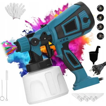 Stříkací pistole STŘÍKACÍ PISTOLE AGREGÁT NA MALOVÁNÍ ZDÍ 4 TRYSKY 1400ML SADA