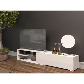 Televizní stolek Posuvná TV skříňka Augustin, Barva dřeva: bílý MIRJAN 5903211009747