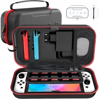 Obal na herní konzoli ETUI NA NINTENDO SWITCH - MULTIFUNKČNÍ ORGANIZÉR S PŘIHRÁDKAMI 9,9x4,9"