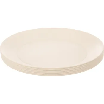 Talíř Dezertní talíře plastové krémové 20,5 cm 6 ks