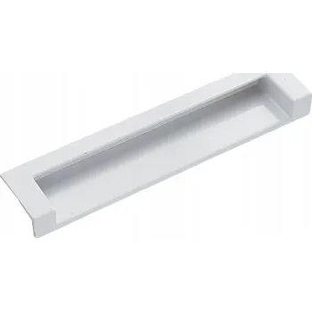 Nábytkové kování Zapuštěná úchytka bílá 128 mm