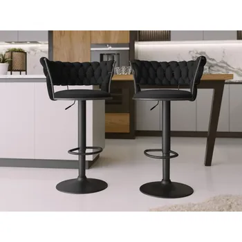 Barová židle Set dvou stoliček Archie BS-1141/BK, Barva: 77-černá MIRJAN 5903211393990