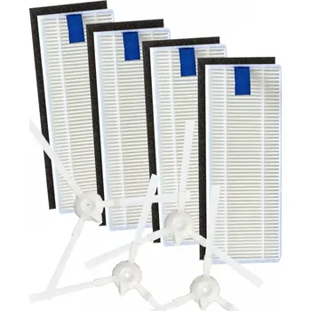 Sada příslušenství pro robotický vysavač HEPA filtry a kartáčky pro vysavač ROWENTA RR8275WH X-Plorer Serie 45 sada a mikrofiltry 4+4ks