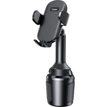 Lisen - Držák do auta (YL0220100001) - pro držák nápojů, univerzální, nastavení více úhlů, bezpečné uchycení, ochrana proti otřesům - černý
