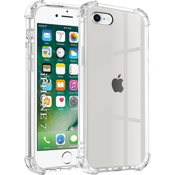 Pouzdro na mobilní telefon Techsuit - nárazuvzdorný čirý silikon - iPhone 8 - čirý