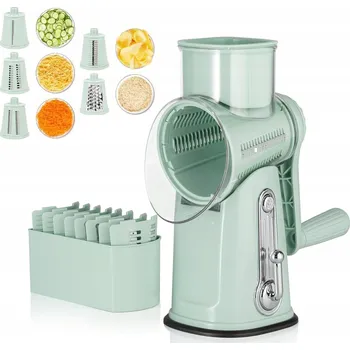 Struhadlo 5v1 Rotační Struhadlo na Sýr s Rukojetí, Manuální Kráječ Zeleniny