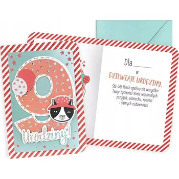 Přání k narozeninám B6 - Číslo 9 Kukartka PŘÁNÍ K NAROZENINÁM