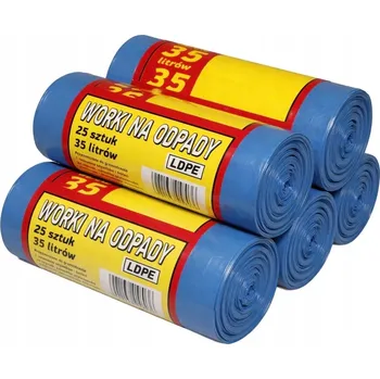 Pytle na odpadky PYTLE NA ODPADKY PAPÍR MAKULATURA MODRÉ 35L x 125 KUSŮ