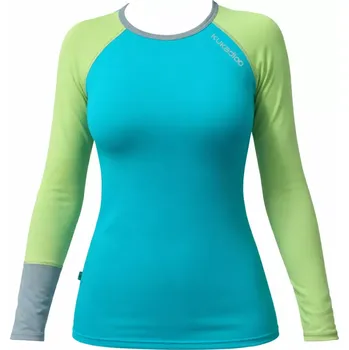 Dámské tričko Funkční triko dámské bambusové s dlouhým rukávem - smaragdové - zelené rukávy