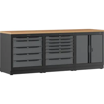 Dílenský stůl Vigor V6000-3P1XLD, Sestava dílenského nábytku, 2588 mm x 700 mm x 994 mm