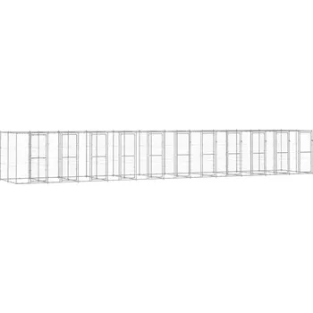 klec pro psa vidaXL Venkovní psí kotec pozinkovaná ocel 26,62 m2