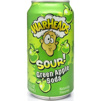 Limonáda Warheads Warhead Sour Soda Green Apple 355ml {USA}
