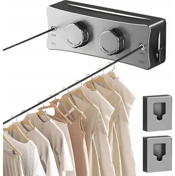 Sušák na prádlo SUŠÁK NA PRÁDLO rozkládací 5,1M nástěnný šňůra zatahovací do koupelny