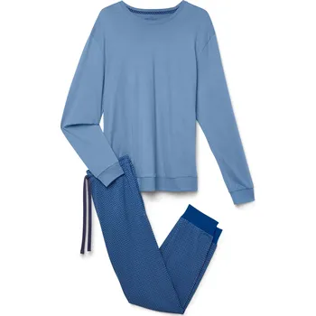 Pánské pyžamo 723053 - Tchibo - Pyžamo - pro muže - vel. S 44/46 - barva: modrá/s potiskem