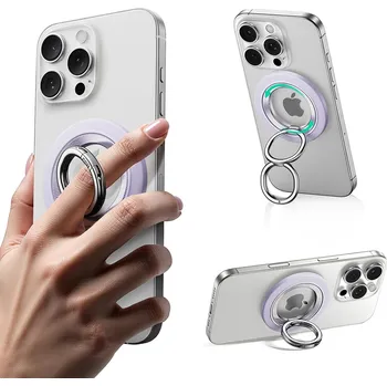 ESR - Stojánek na telefon (2K6180361) - magnetický, 360°, 5,2 mm ultratenký, s univerzálním kroužkem HaloLock - levandulový