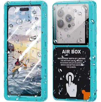 Pouzdro na mobilní telefon ShellBox - Vodotěsné pouzdro AirBox IP68 (max. 6,9 palce) - univerzální model telefonu (max. hloubka 15 mm) - modré