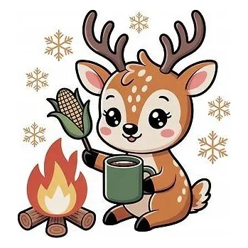 Fototapeta Nažehlovačka Termo Aplikace Nálepka na Oblečení Jelínek Ohniště Tábor