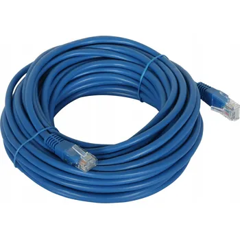 Síťový kabel LAN kabel Patchcord UTP 10m kat. 5e RJ45 modrý
