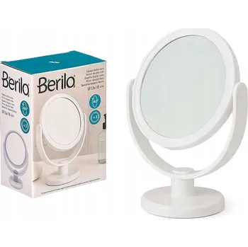 Zrcadlo Elegantní bílé oboustranné zrcadlo stojící