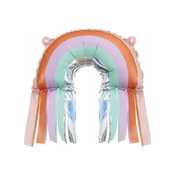 Balónek Fóliový balónek "Duha s třásněmi pro girlandu", PartyDeco, 40 cm, 3 ks, SHP