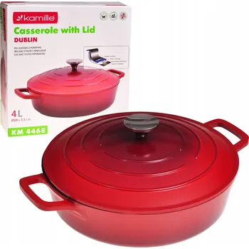 Hrnec Hrnec hrnec Kamille 4,0 l, hliníkový, mramorově červený