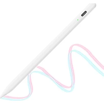 Techsuit - Stylus Pen (AC10-CP) - pro iPad, Bluetooth, Type-C, odmítnutí dlaně, senzor tlaku při náklonu, 130mAh, 5V, 0,2A - bílý