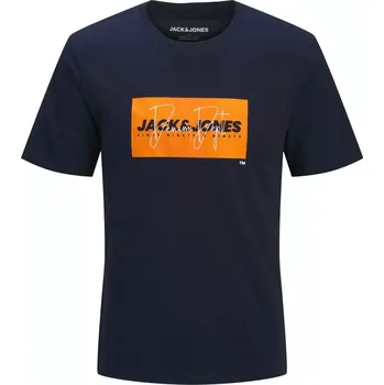 Pánské tričko Pánské velké tričko s potiskem Jack & Jones 12295973 - tmavě modré (4XL)