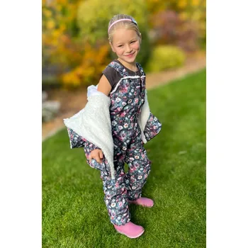 Dívčí kalhoty Kulišárny Zimní funkční SOFTSHELL kalhoty s laclem AKVAREL VELIKOST: 86-92