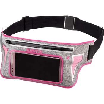 Opasek Sportovní běžecký opasek Runto DEX UNI Šedá, Černá, Růžová, Transparentní