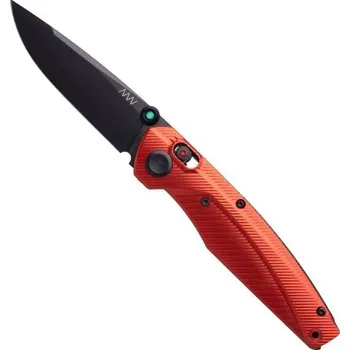kapesní nůž ANV Knives® Zavírací nůž EDC A100 AL ANV®, Barva: Červená, Varianta: ČERNÁ ČEPEL - DLC ELMAX